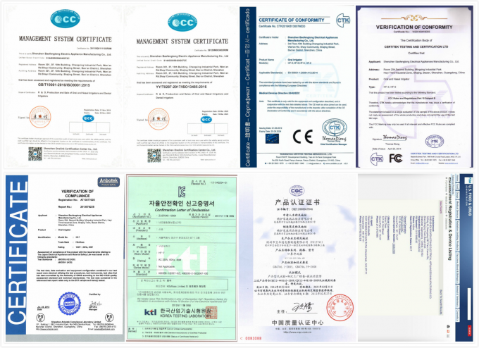 Electric Irrigator oral, l'eau dentaire portative Flosser, décapant sans fil de dents, 5 modes, IPX7 imperméable